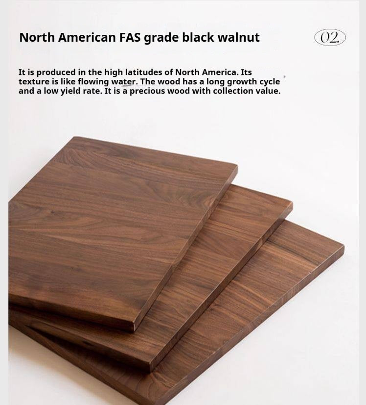 Black Walnut Solid Wood Italian Light Luxury Side Cabinet