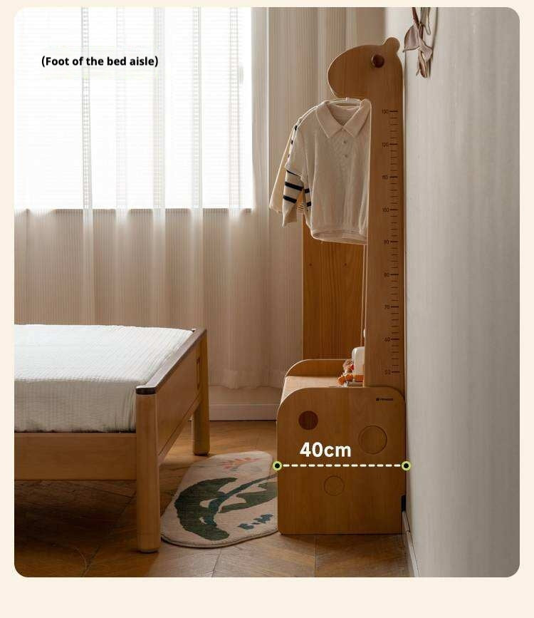 Beech, Solid Rubberwood Children's Coat Rack.