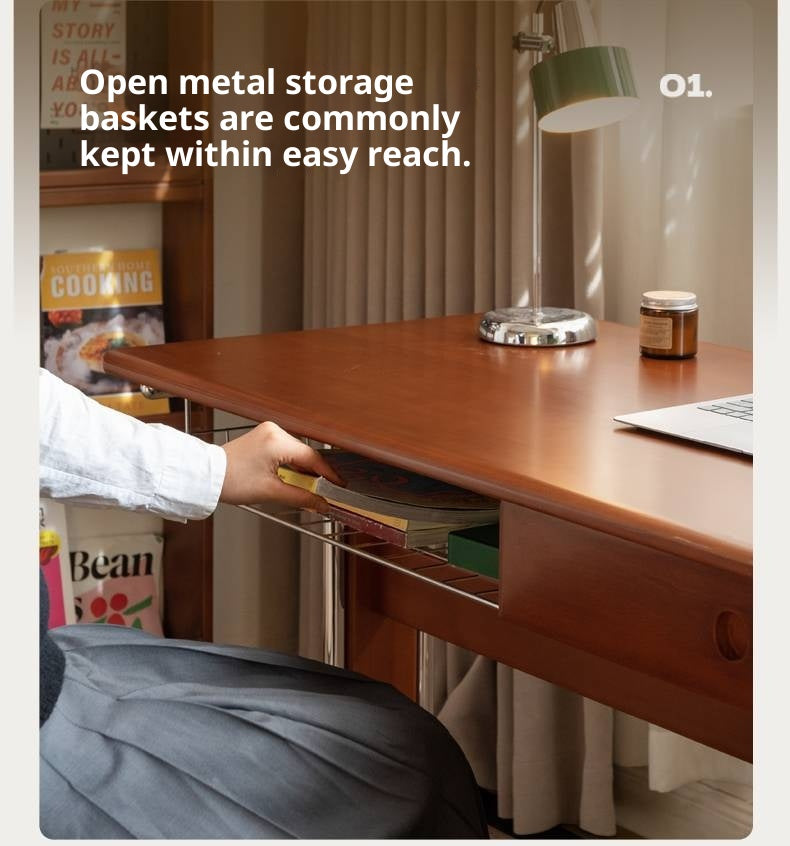 Poplar Solid Wood Bauhaus Style Office Desk