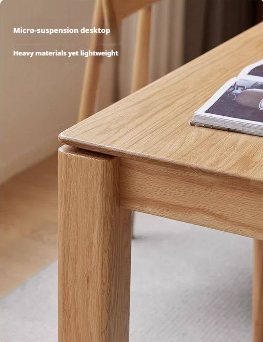 Oak Solid Wood Modern Minimalist Long Dining Table