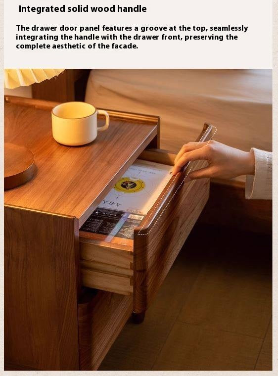 Black Walnut, Ash Solid Wood Nightstand