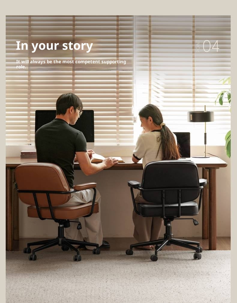 Black Walnut Solid Wood Modern Office Desk