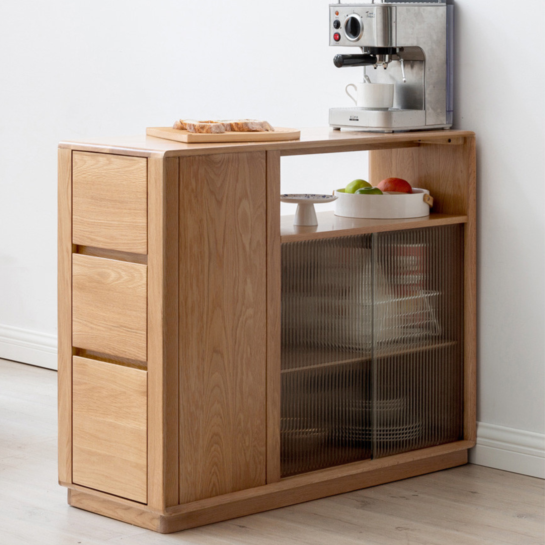 Oak Solid Wood Nordic Sideboard,