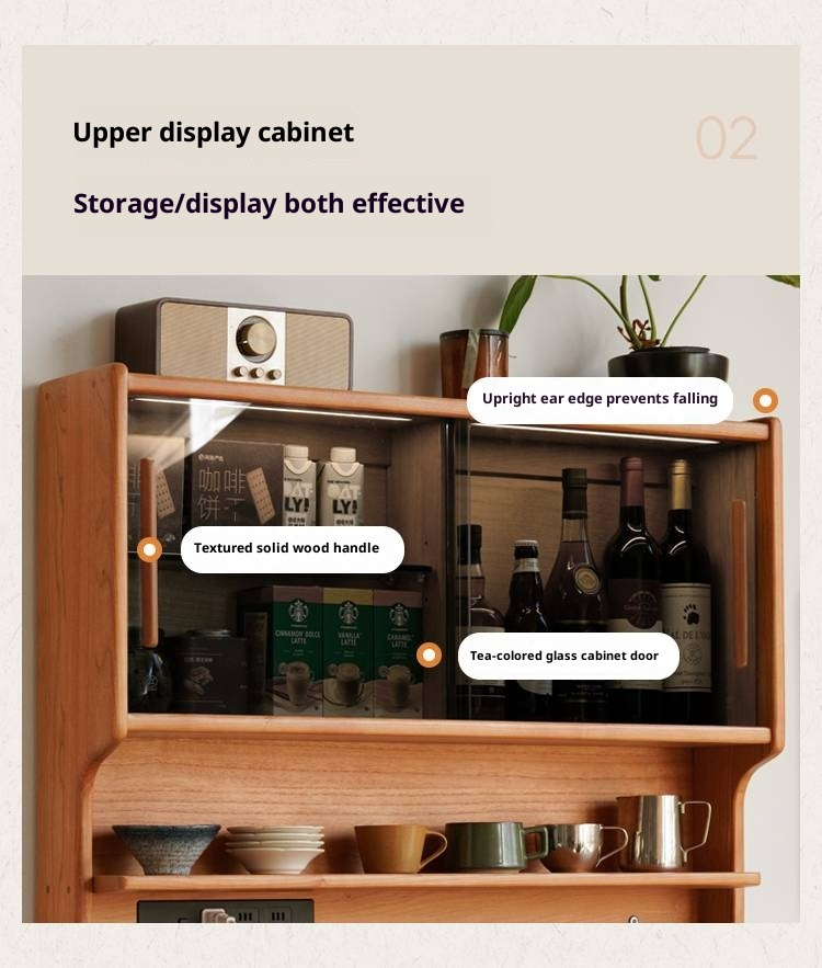 Cherry Solid Wood Ultra-thin Sideboard