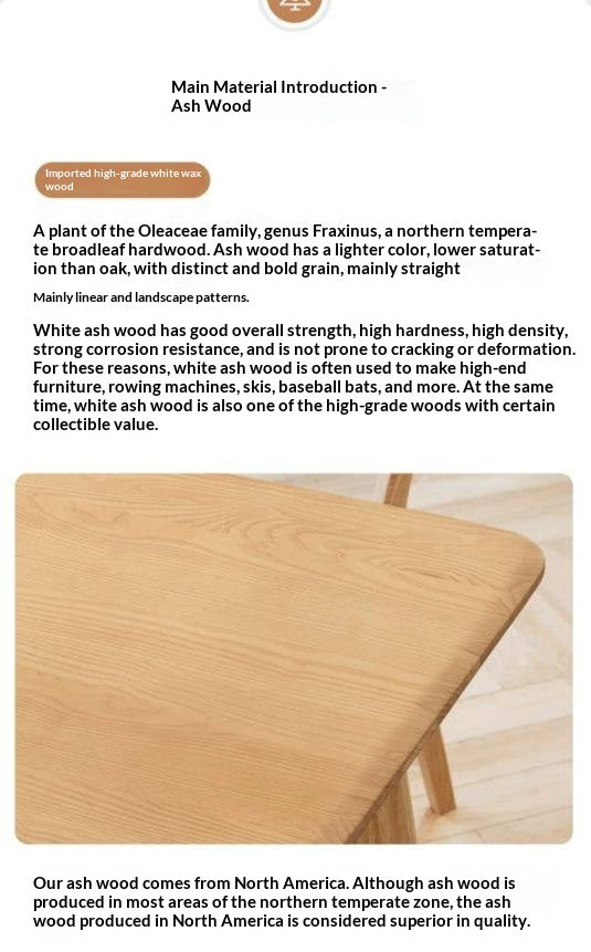 Ash, Oak Solid Wood Lifting Modern Coffee Table
