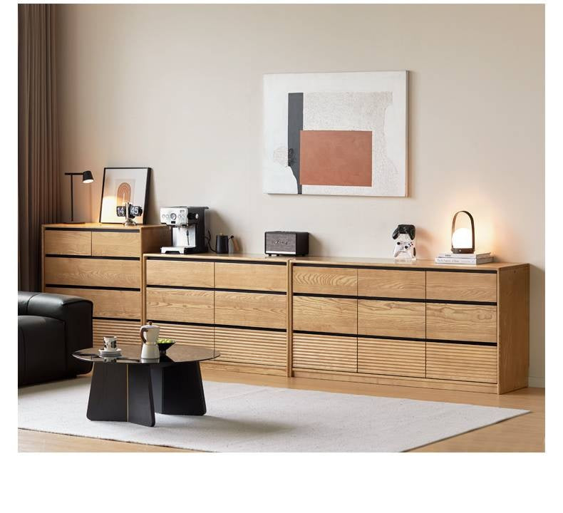 Ash Solid Wood Modern Minimalist Chest Of Drawers