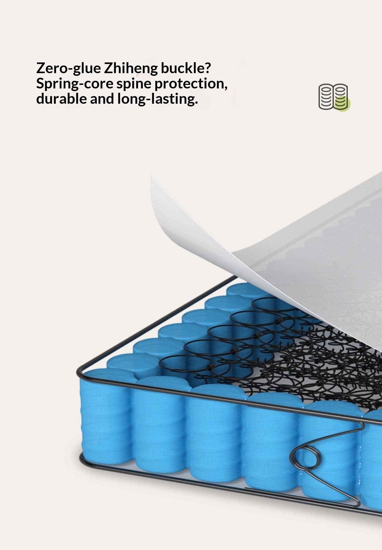 Eco-Friendly Zero Glue Certified Mattress with Jute and Latex — Natural Design