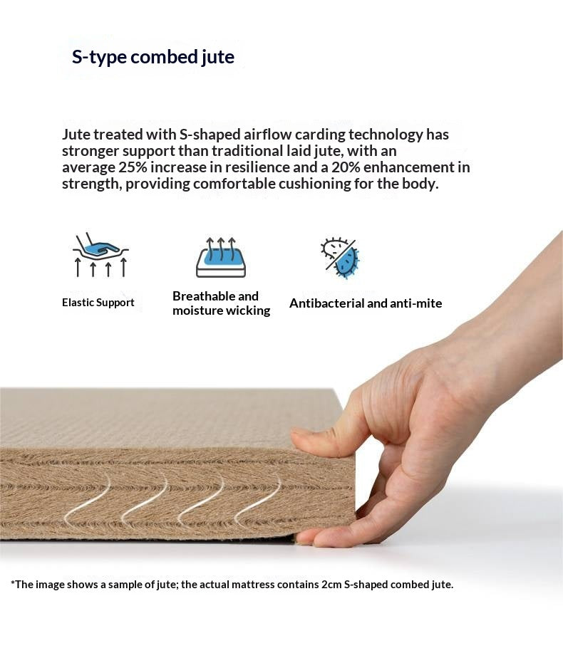 Zero Glue Certified Thick Mattress, Home Use Spring Mattress, Latex Soft Mattress, Bedroom Jute Mattress, Model Pro 23 cm