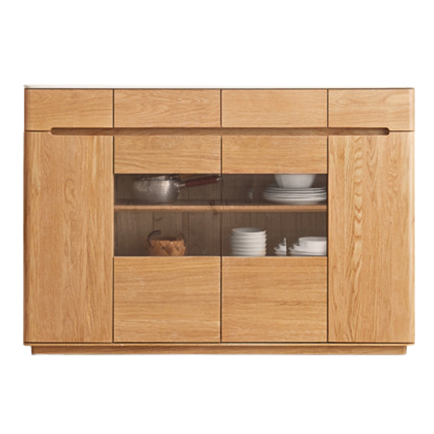 Oak solid wood Nordic dining sideboard,