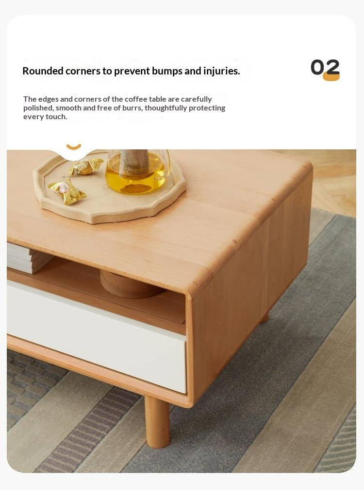 Beech Solid Wood Warm Coffee Table