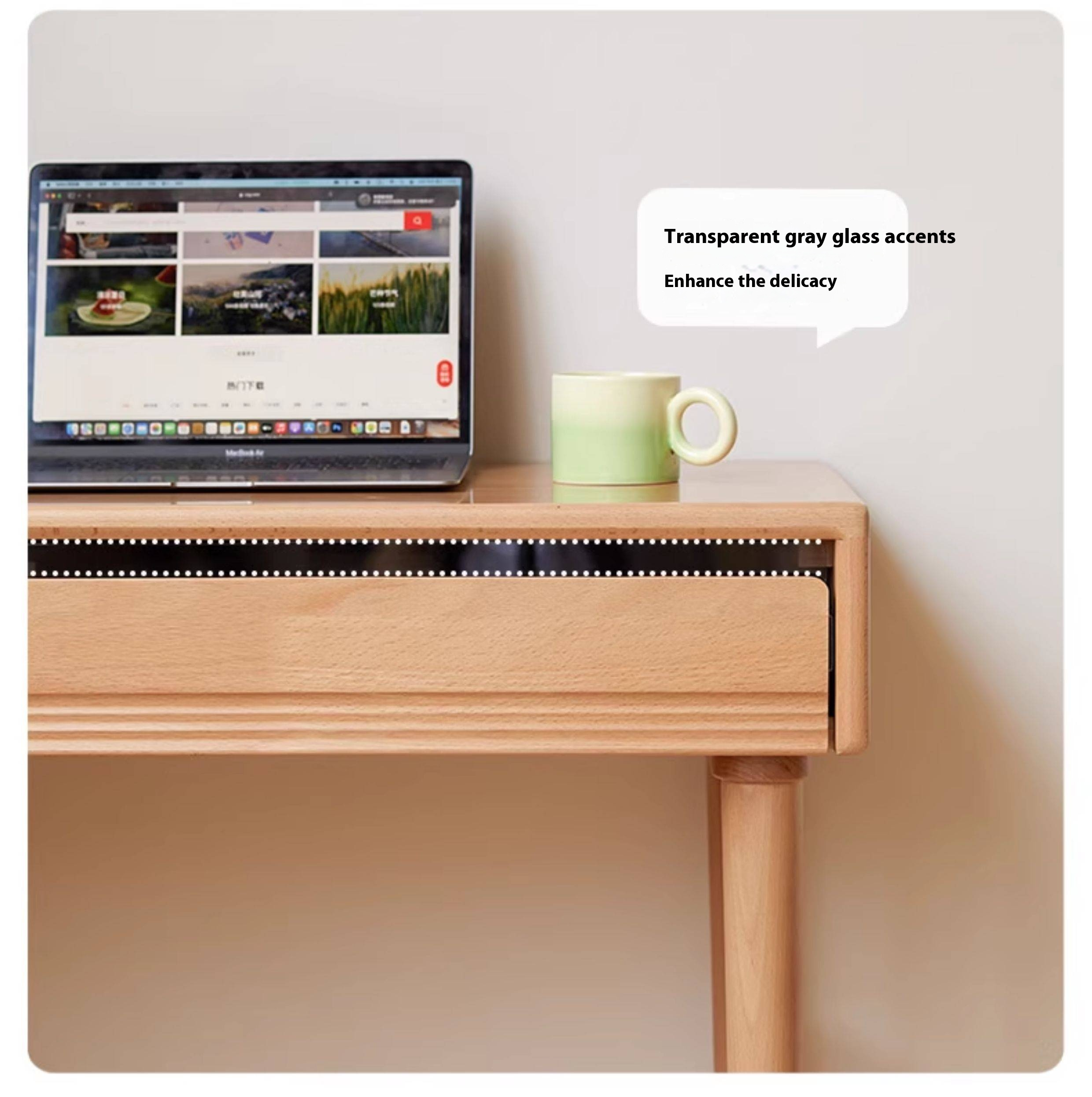 European Beech Solid Wood Retractable Modern Dressing Table