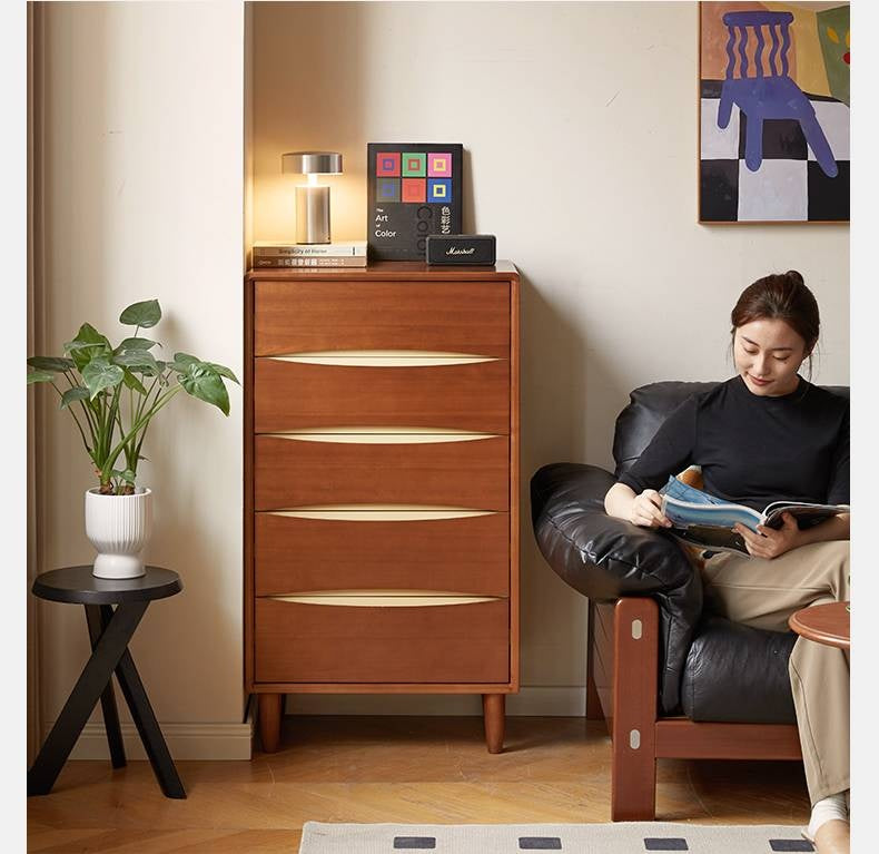 Poplar Solid Wood Vintage Style Side Cabinet.