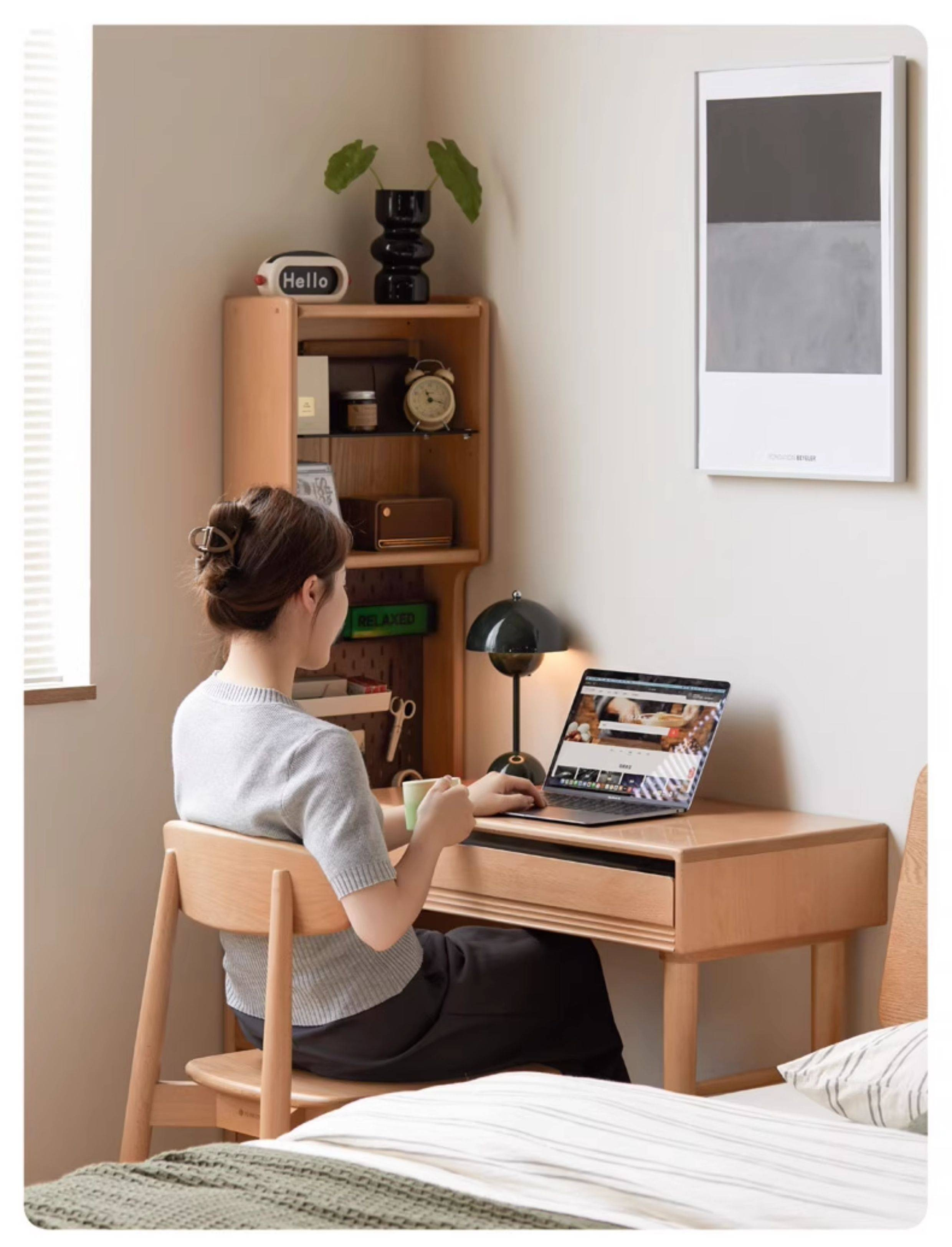 European Beech Solid Wood Retractable Modern Dressing Table