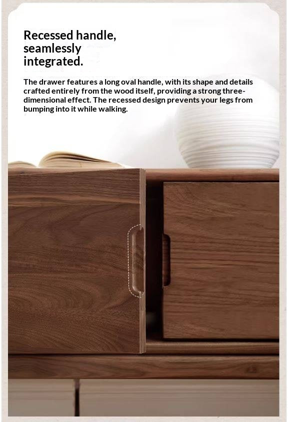 Ash, Black Walnut Solid Wood Modern Simple TV Cabinet