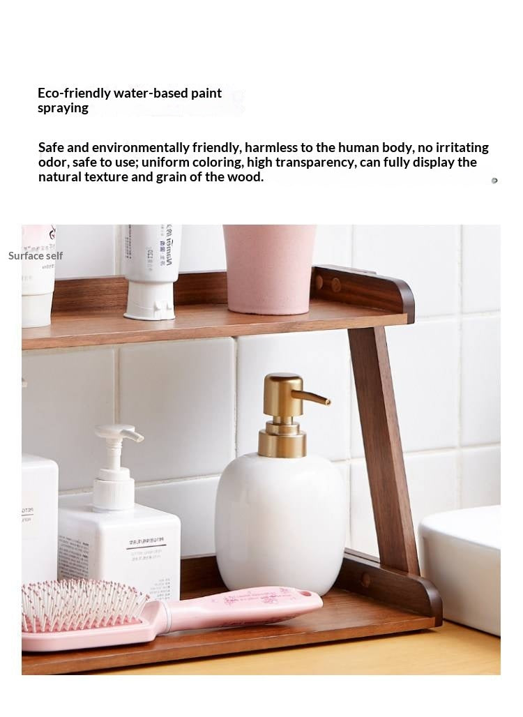 Ash Solid Wood Double Layer Open Sorting Rack