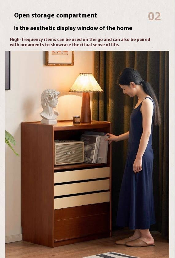 Poplar Solid Wood Antique Style Side Cabinet