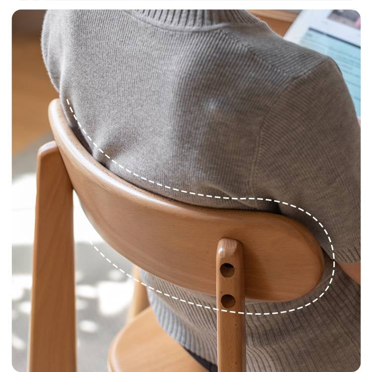 Beech, Oak Solid Wood Modern Dining Chairs