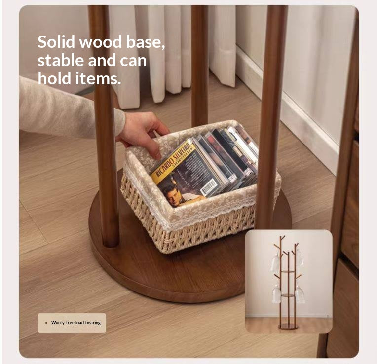 Solid Rubberwood Modern Minimalist Clothes Rack