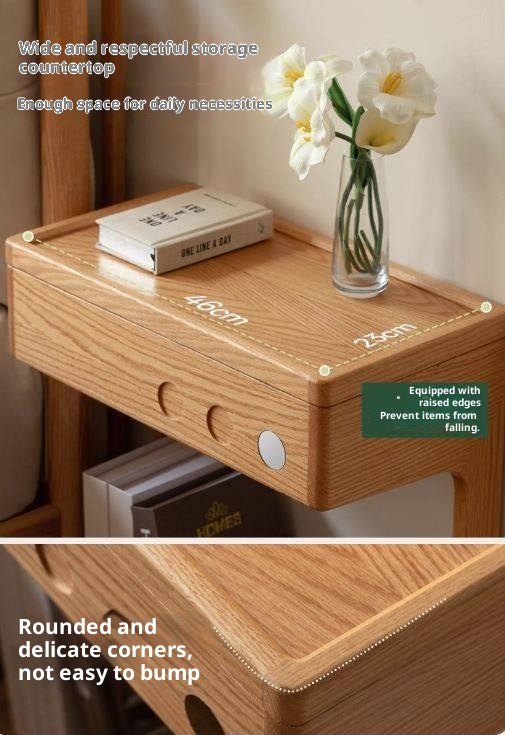 Oak Solid Wood Original Wood Style Side Table
