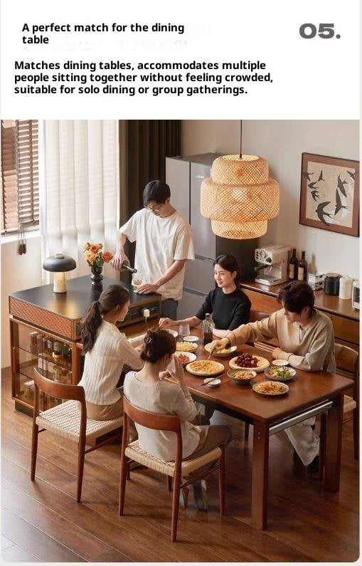 Tulipwood Solid Wood Retro Medieval Style Island Table