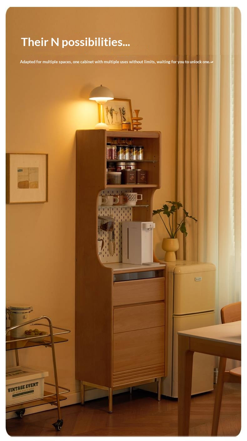 Beech Solid Wood Rock Board Dining Sideboard