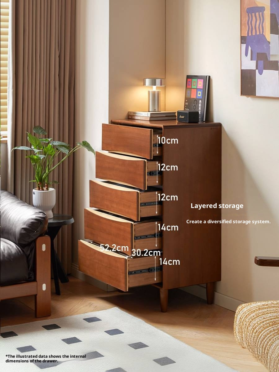 Poplar Solid Wood Vintage Style Side Cabinet.