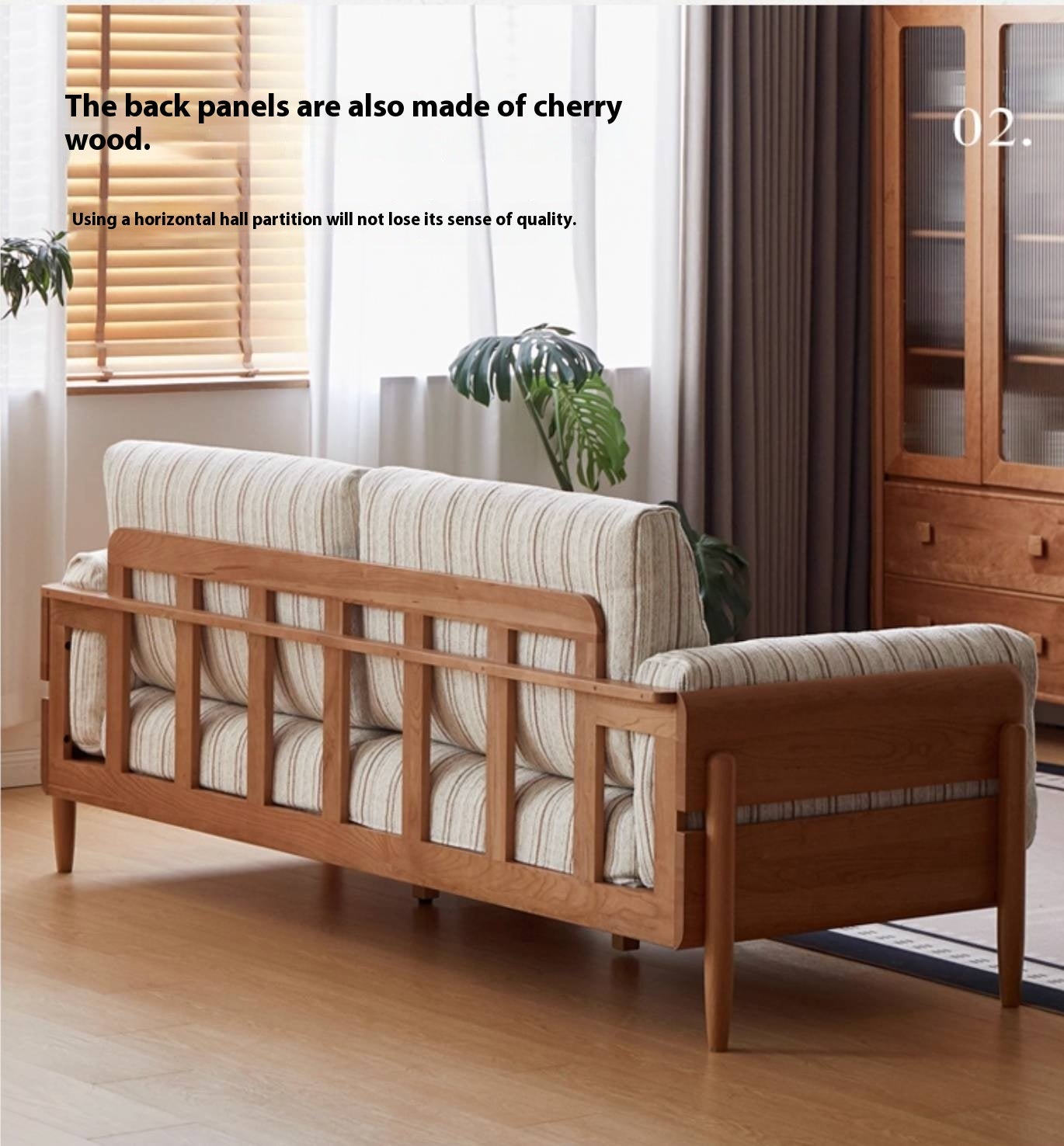 Cherry Solid Wood Sofa Living Room Antique