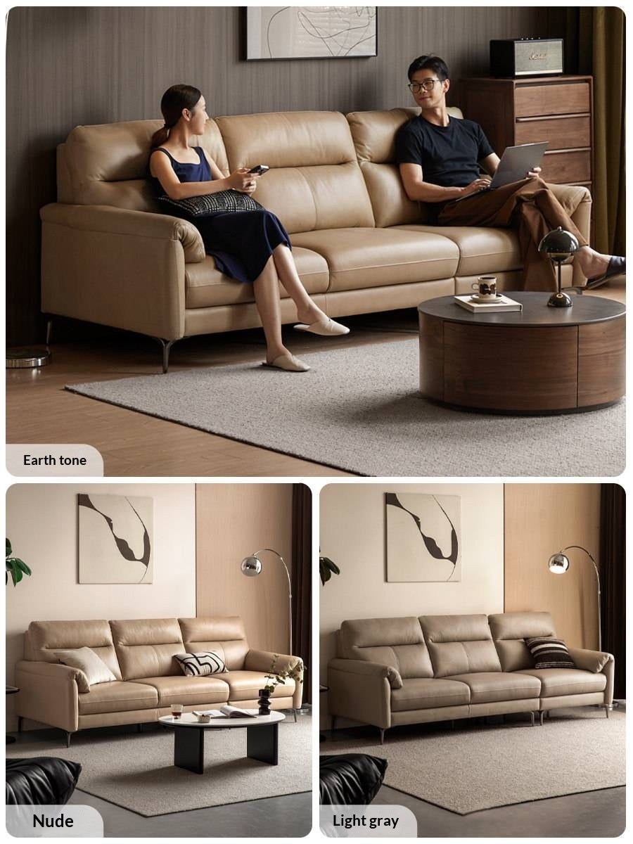 Genuine Leather Italian Normcore Modern Sofa