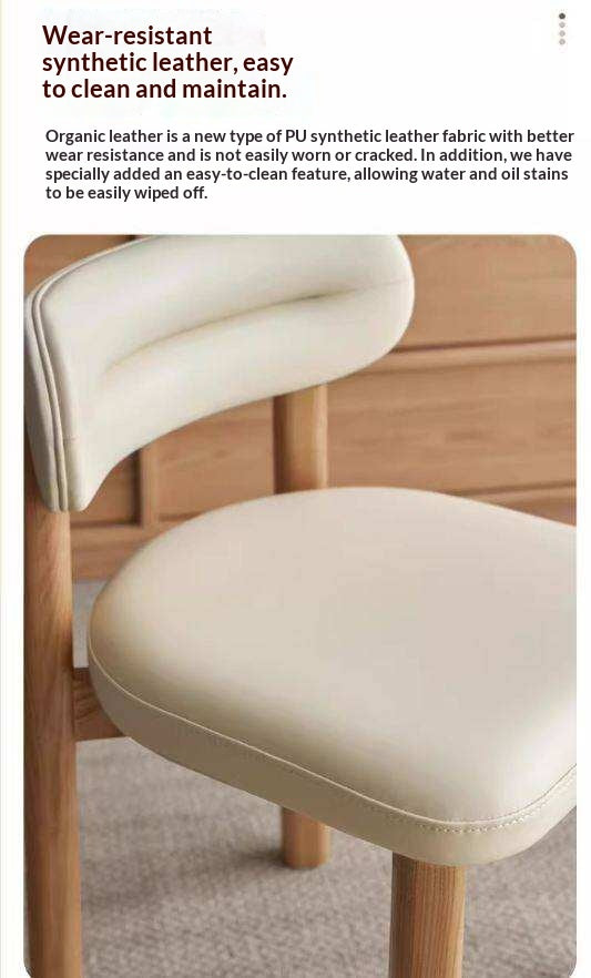 Ash, Red Oak Solid Wood Modern Makeup Stool