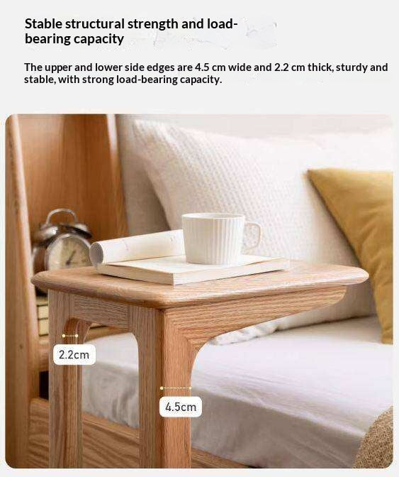 Oak Solid Wood Modern Minimalist Movable Nightstand