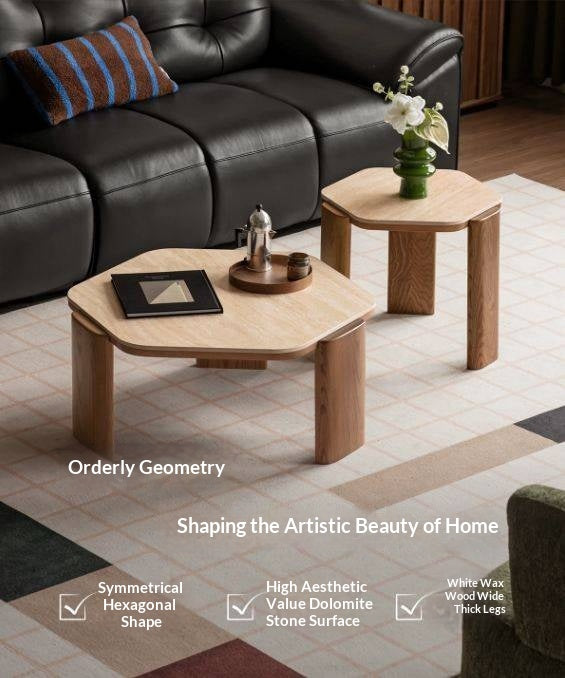 Ash Solid Wood Genuine Leather High Back Sofa