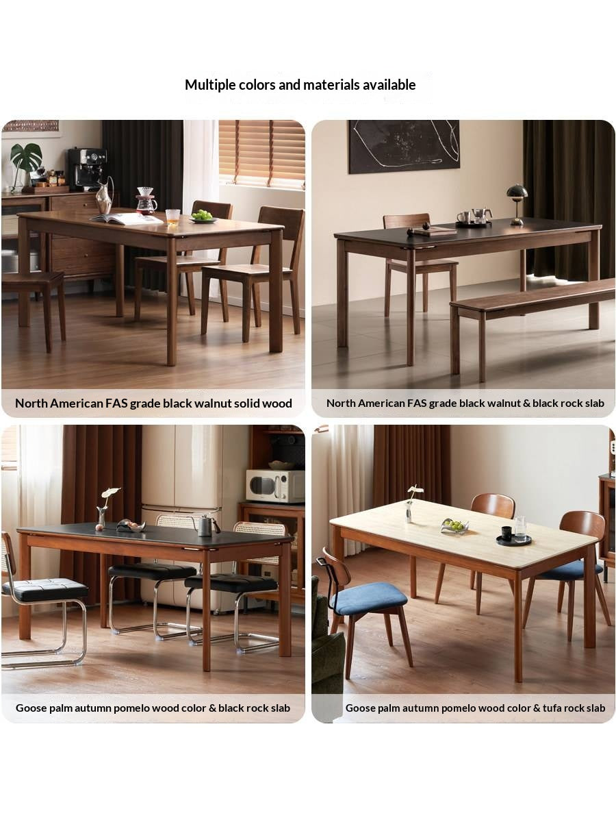 Ash, Oak Solid Wood Modern Minimalist Style Slab Dining Table