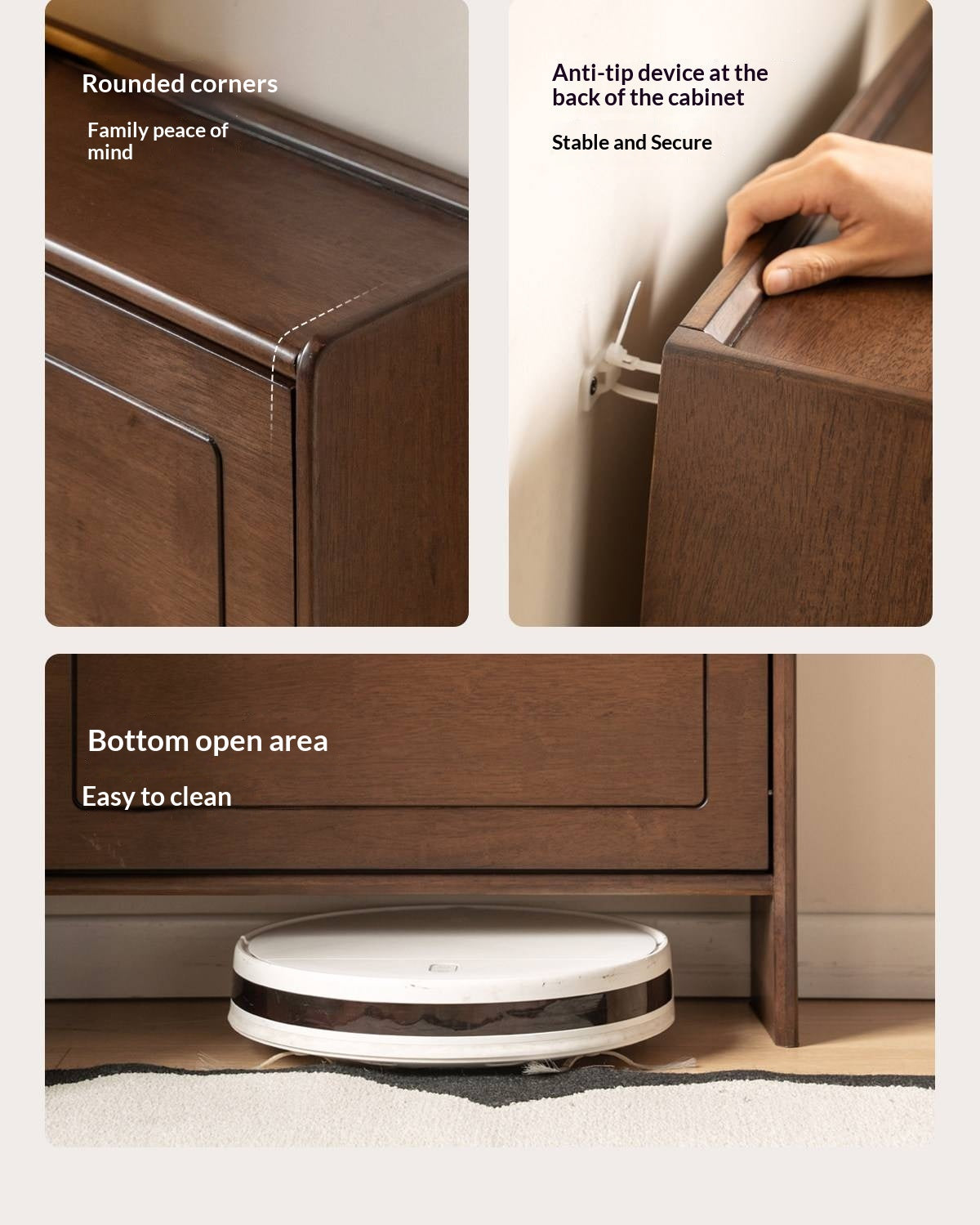 Rubberwood Solid Wood Shoe Cabinet with Space Saving Flip Storage