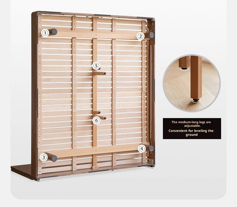 Black Walnut Solid Wood Modern Minimalist Bed