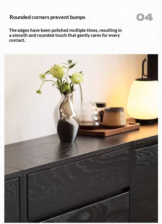 Oak Solid Wood TV Stand Combination Bookcase