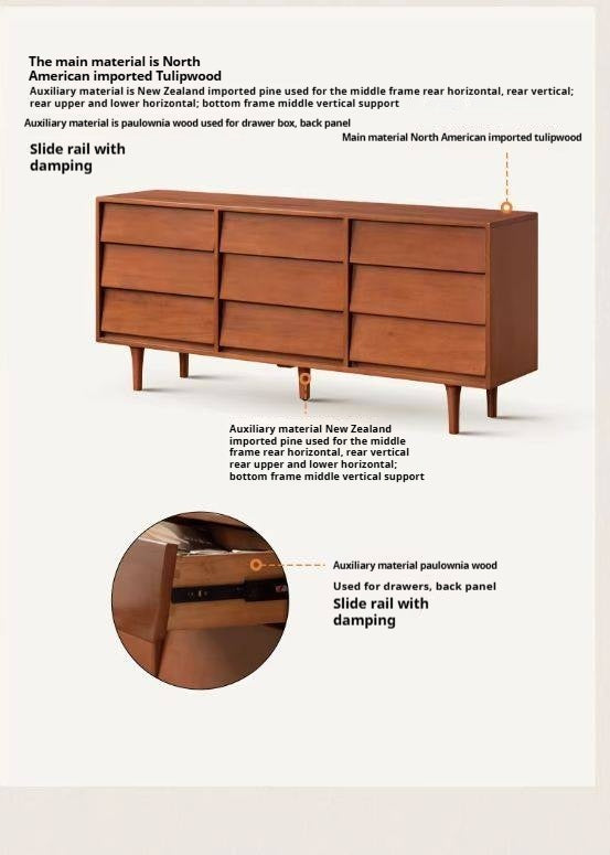 Tulipwood Solid Wood Middle Ancient Style Drawer