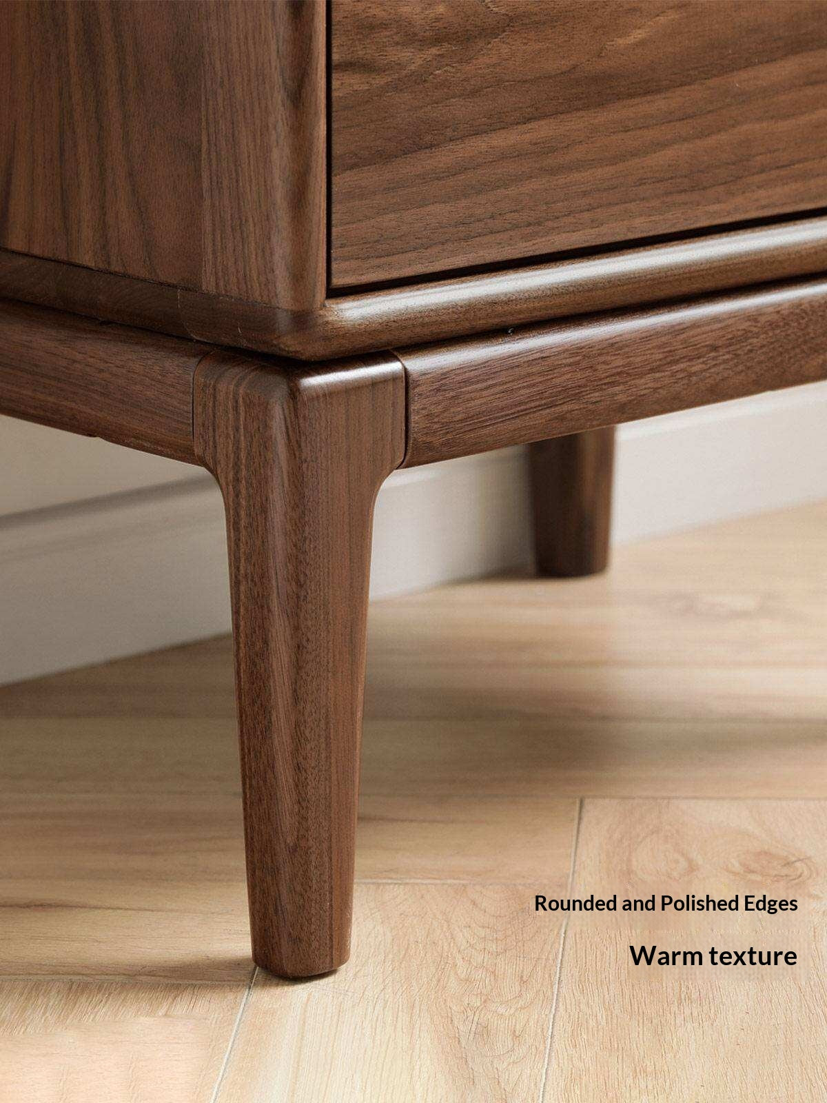 Black Walnut, Ash Solid Wood Nordic Modern Nightstand