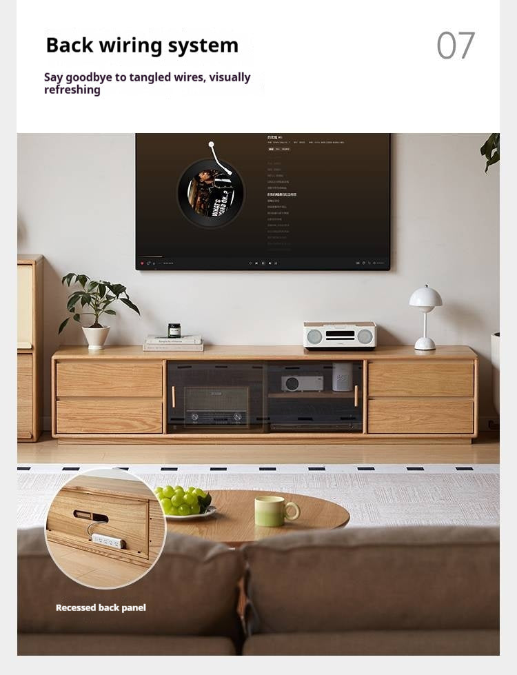 Oak Solid Wood Original Wood Style TV Cabinet