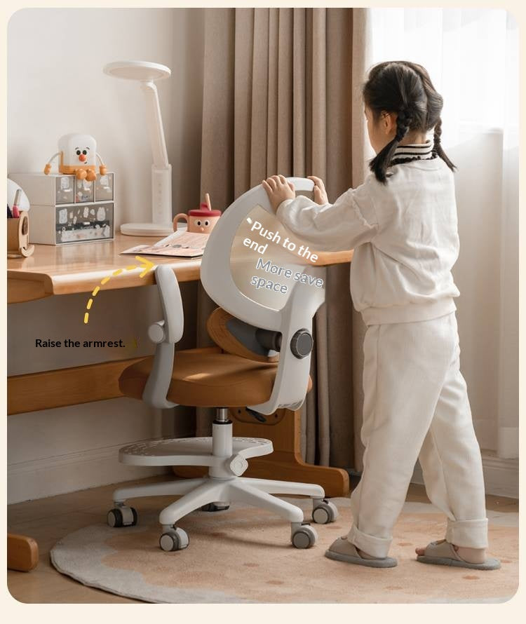 Children's Study Chair with Adjustable Backrest and Adjustable Lift