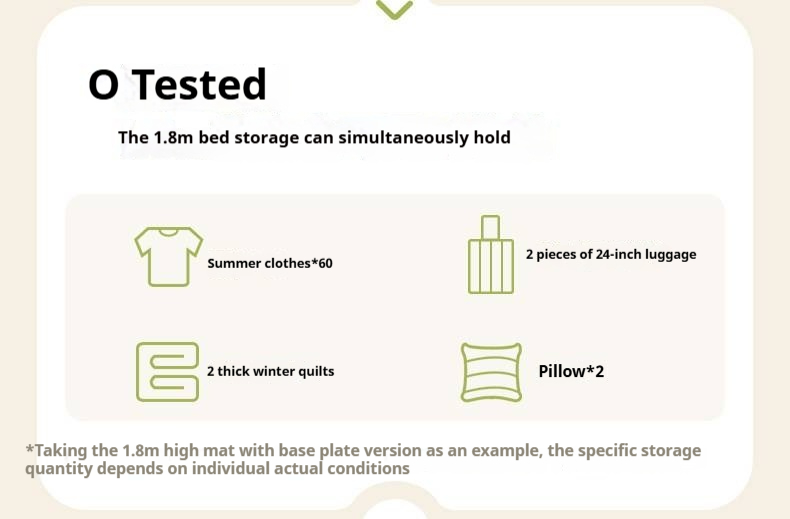 Rubberwood Solid Wood Bed — Modern Minimalist White Box Design