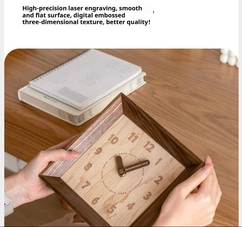 Cherry, Black Walnut Solid Wood Silent Movement Wall Clock