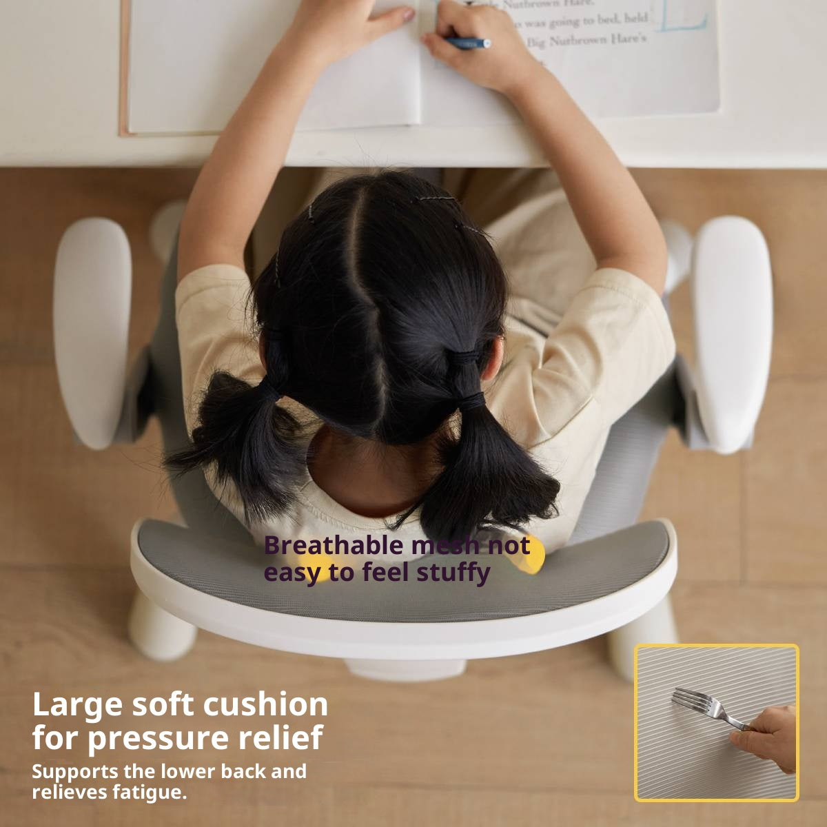 Ergonomic Kids Desk Chair with Mesh Back and Adjustable Armrests