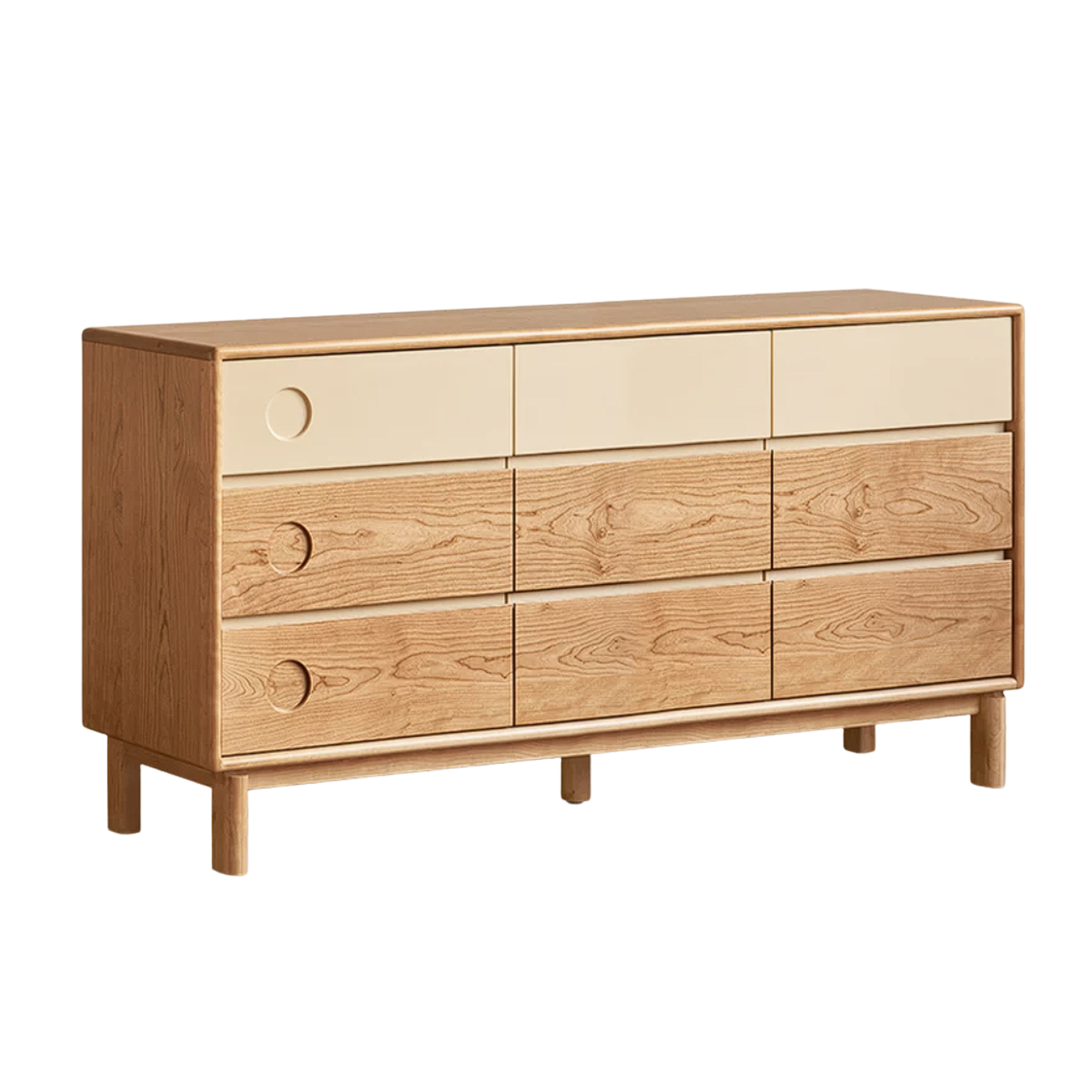 Cherry, Tulipwood  Solid Wood Modern Minimalist Chest of Drawers