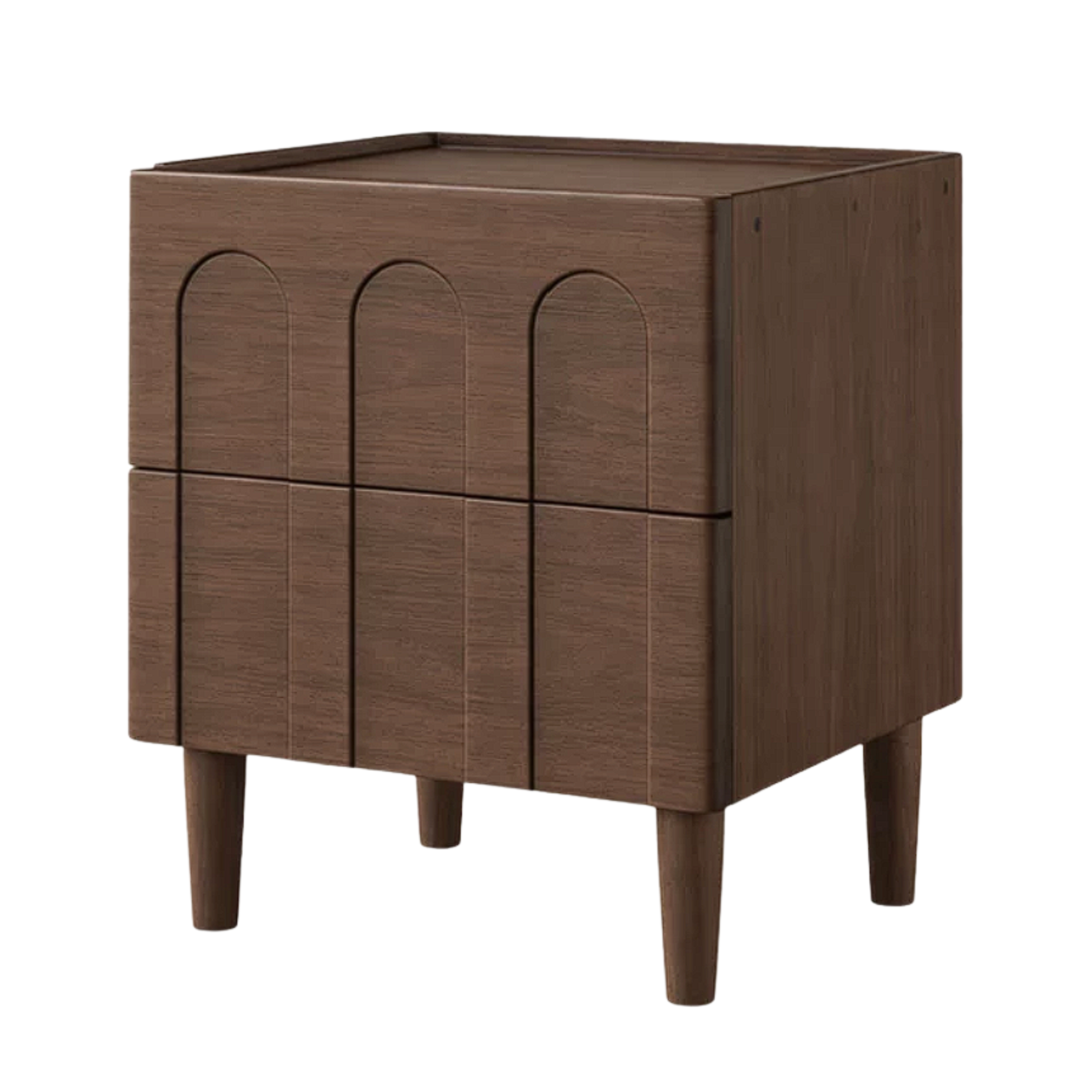 Black Walnut, Poplar, Sandalwood Solid Wood Modern Simple Nightstand.