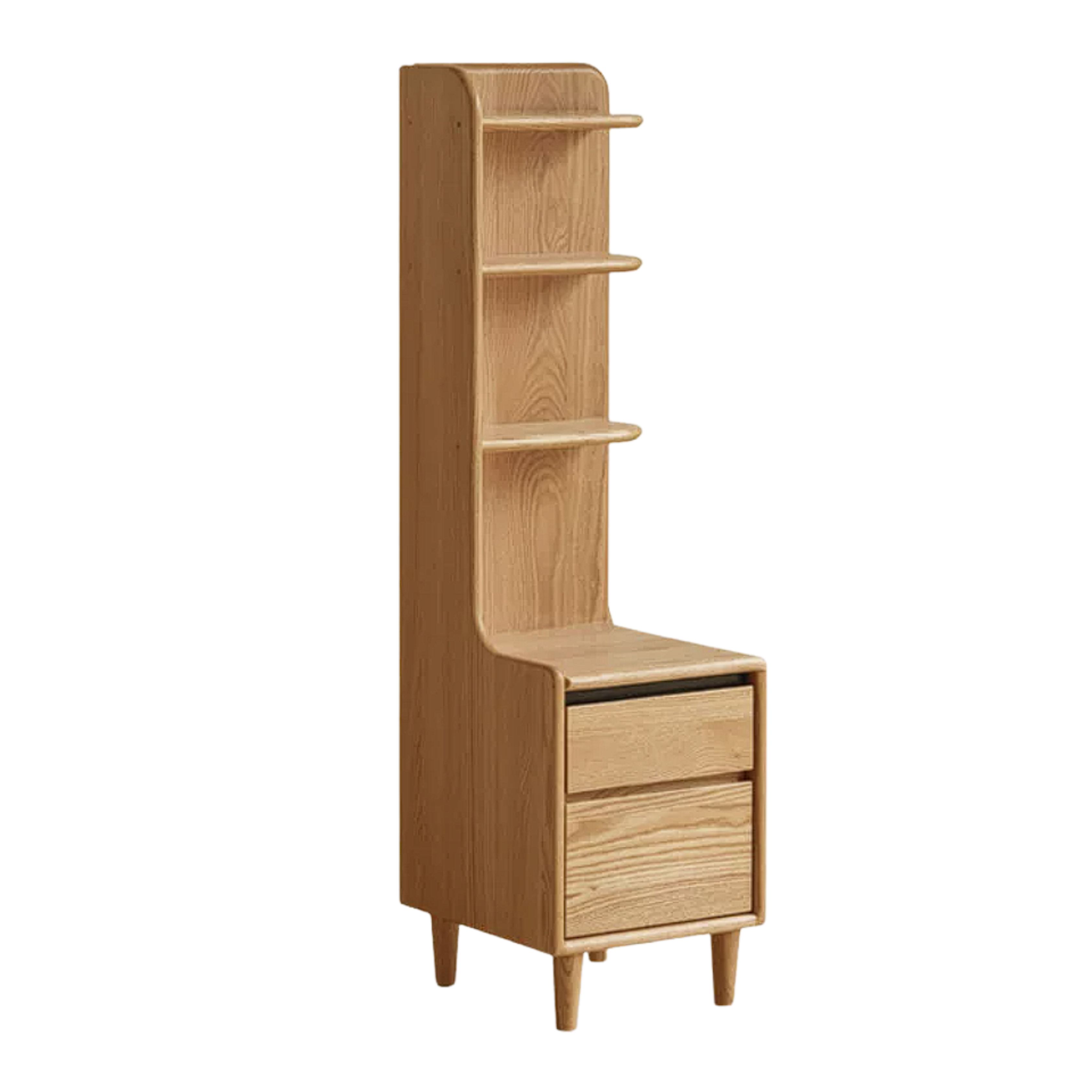 Oak Solid Wood Modern Nightstand.