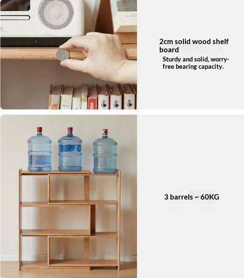 Oak Solid Wood Extendable Corner Bookshelf