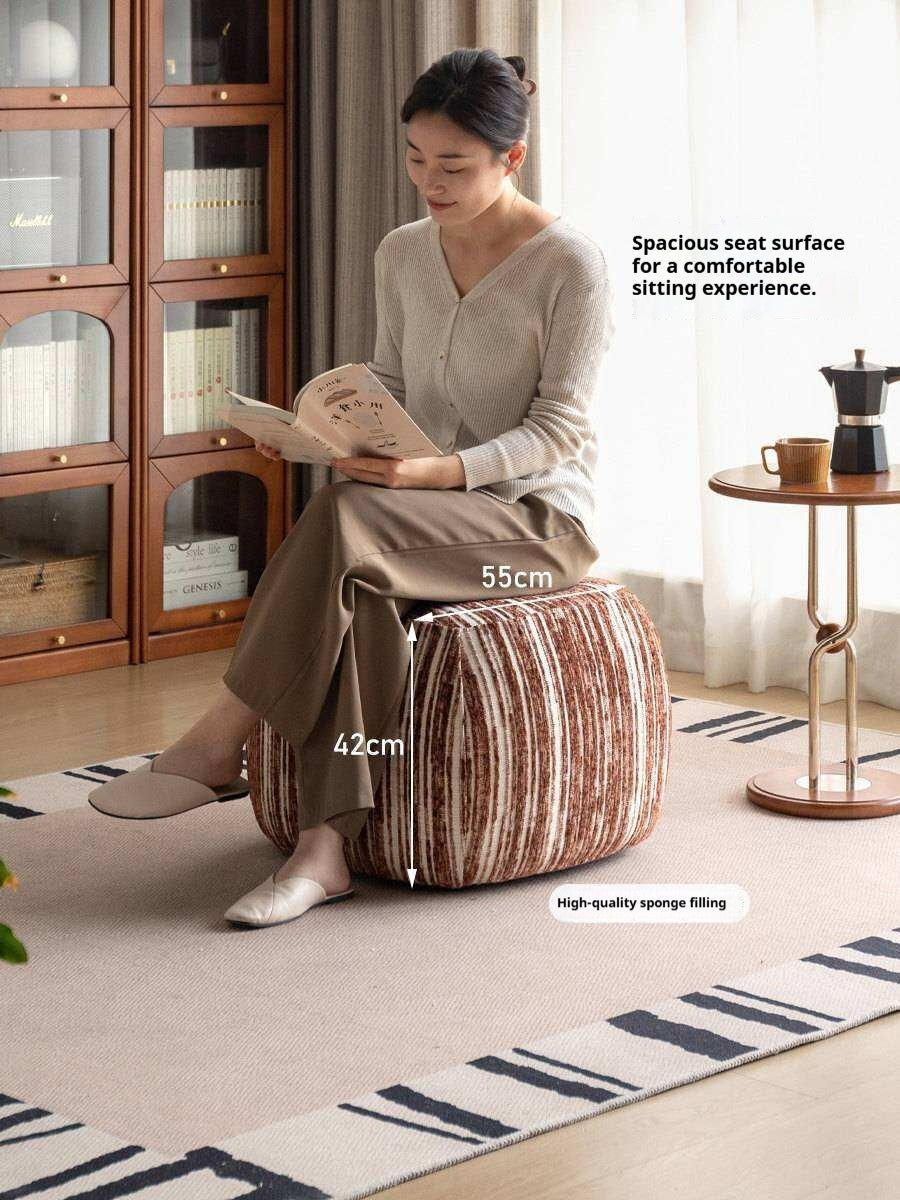 Modern fabric pouf, sofa stool and footrest