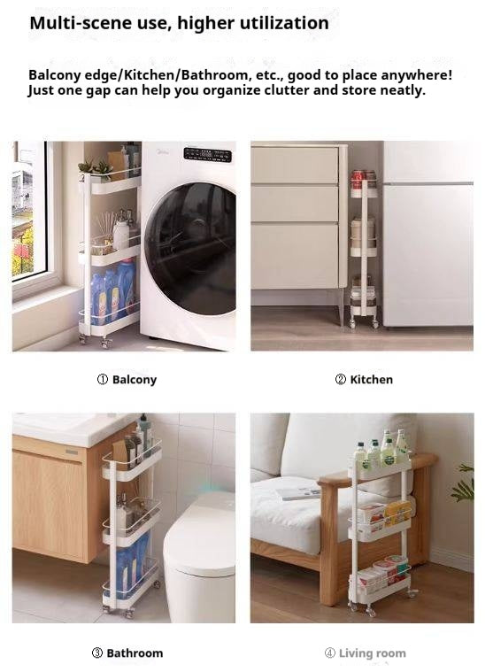 Mini Cart, Modern And Minimalist Kitchen Storage Rack