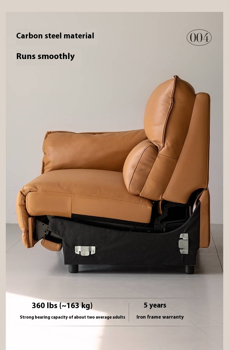 Genuine Leather Italian Style Zero-Wall Electric Recliner Sofa