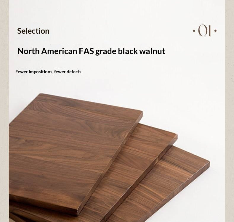 Black Walnut Solid Wood Retro Buffet Cabinet, Sideboard